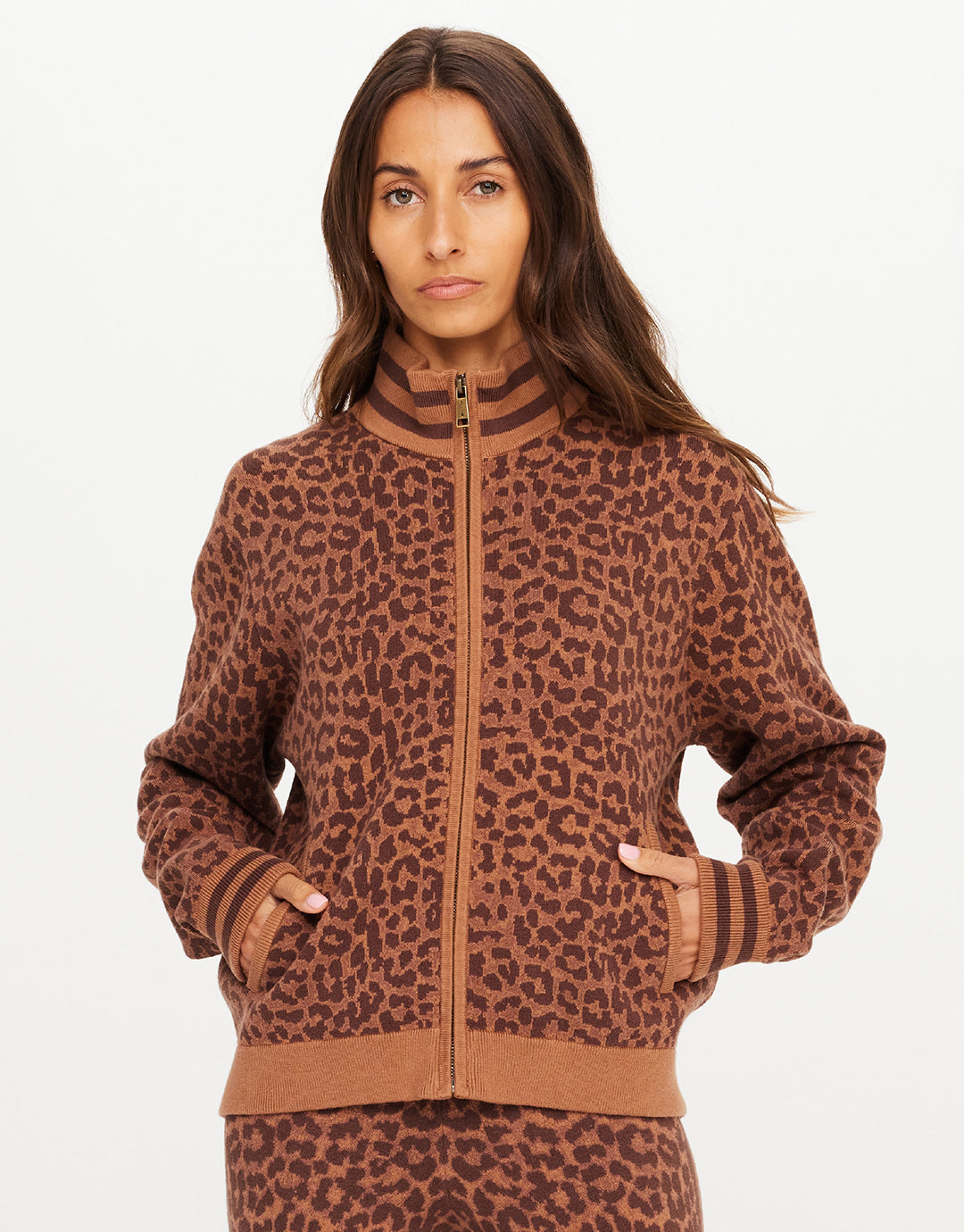 Malawi Margot Knit Jacket - Leopard by The Upside