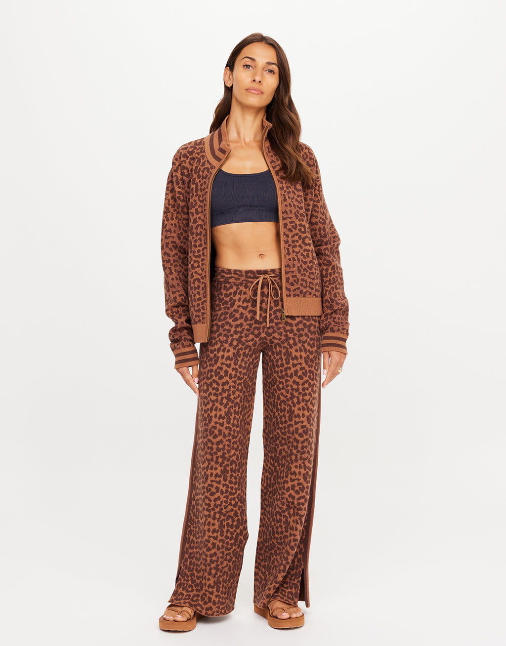 Malawi Margot Knit Jacket - Leopard by The Upside - view 2
