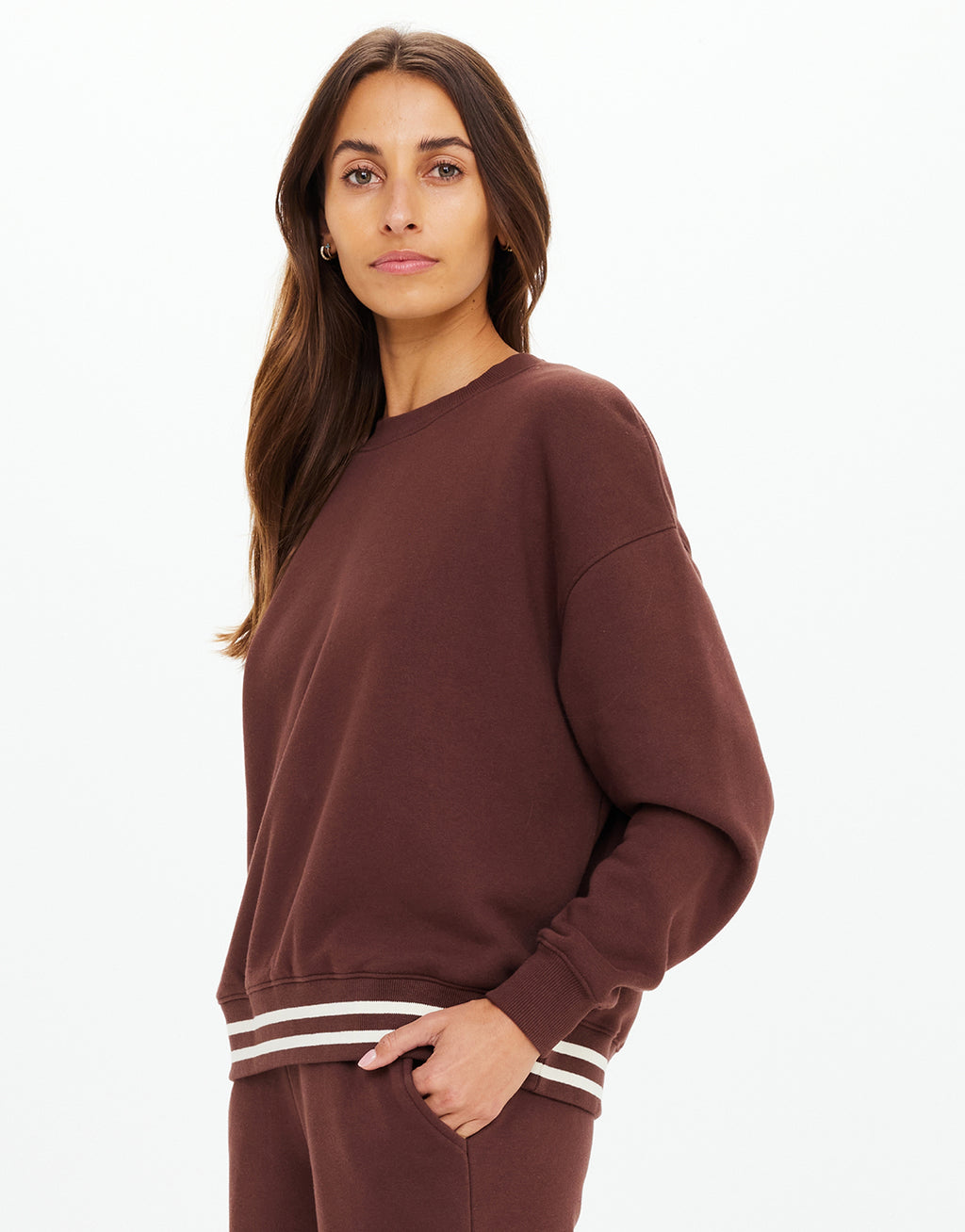 Toluca Lisel Crew Neck Sweater - Cocoa by The Upside