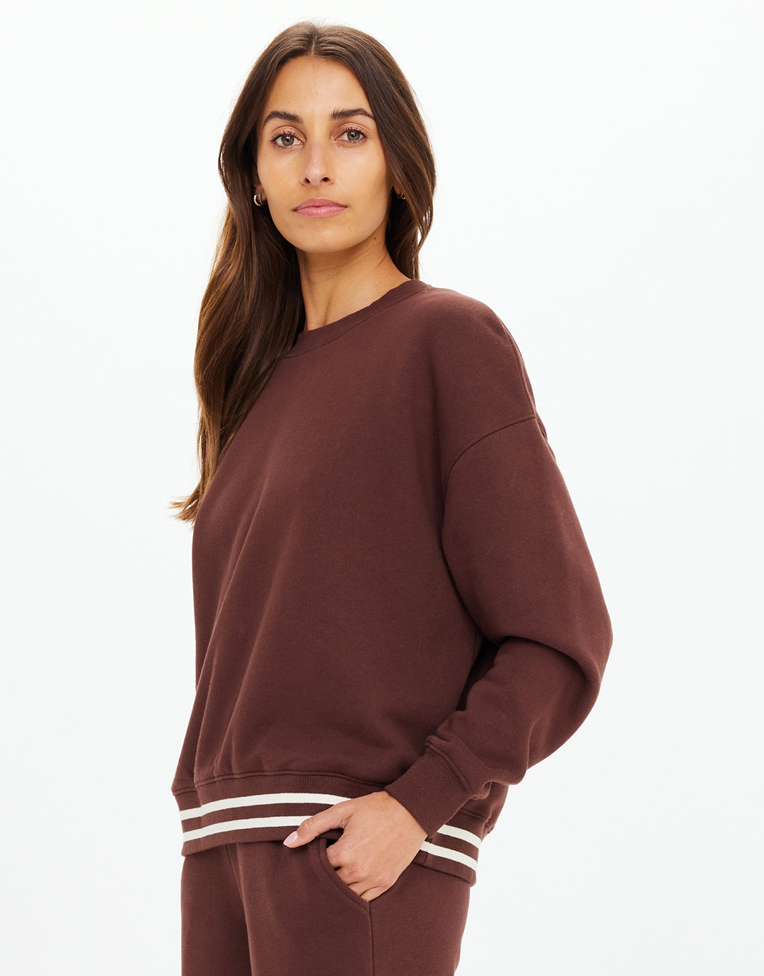 Toluca Lisel Crew Neck Sweater - Cocoa by The Upside
