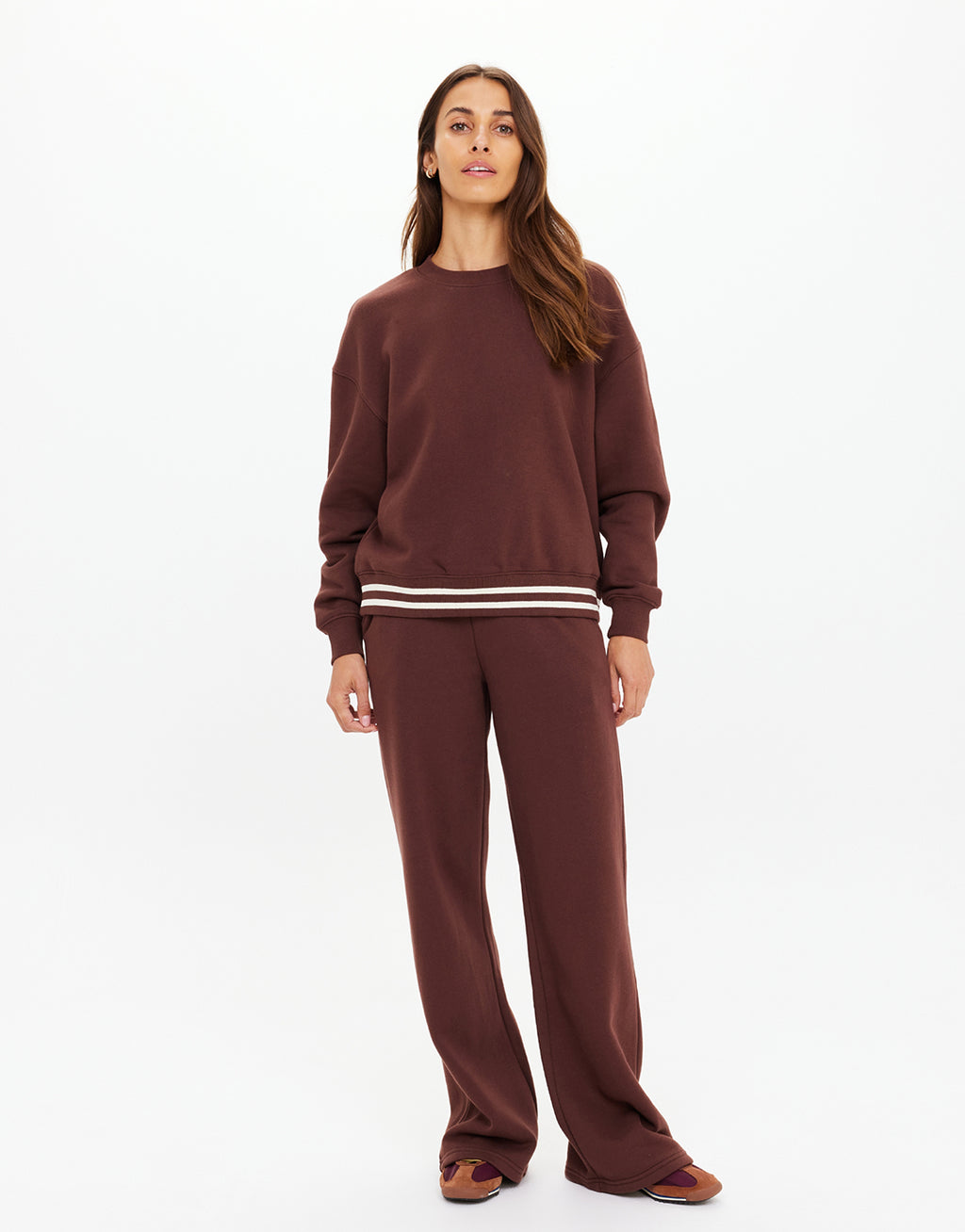 Toluca Lisel Crew Neck Sweater - Cocoa by The Upside - view 2