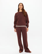 Toluca Lisel Crew Neck Sweater - Cocoa by The Upside - view 2