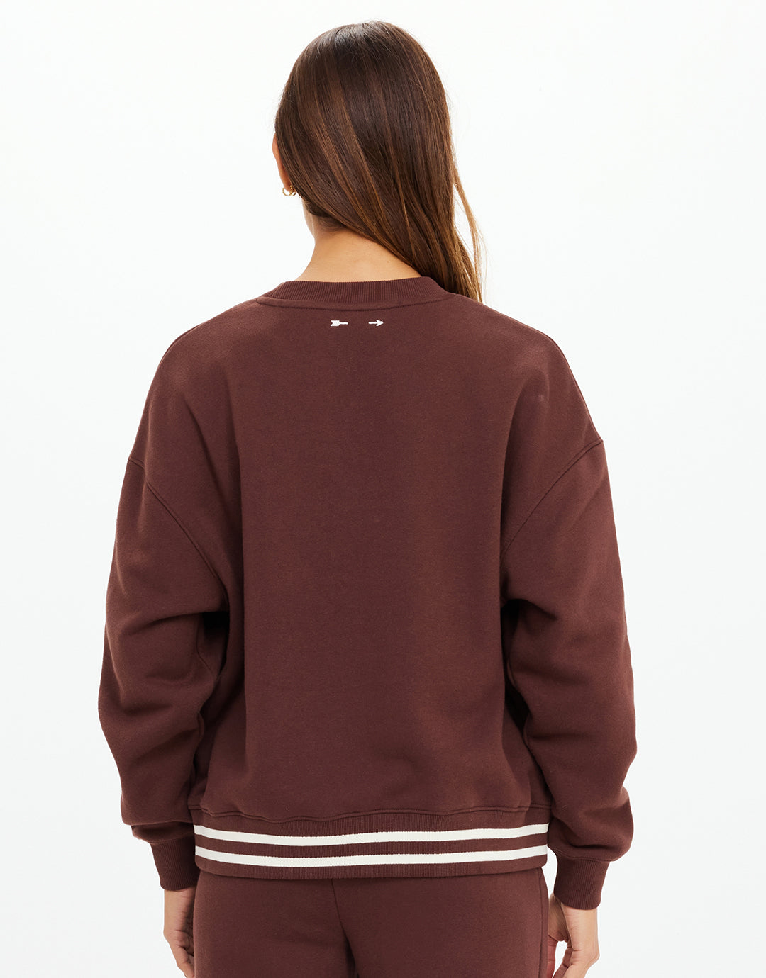 Toluca Lisel Crew Neck Sweater - Cocoa by The Upside - view 4