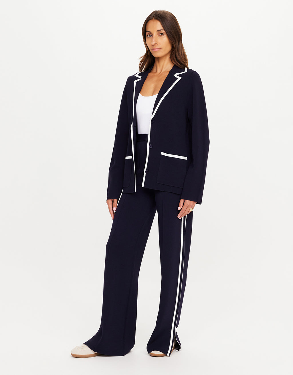Monte Carlo Alix Knit Blazer - Navy by The Upside - view 3