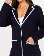 Monte Carlo Alix Knit Blazer - Navy by The Upside - view 6