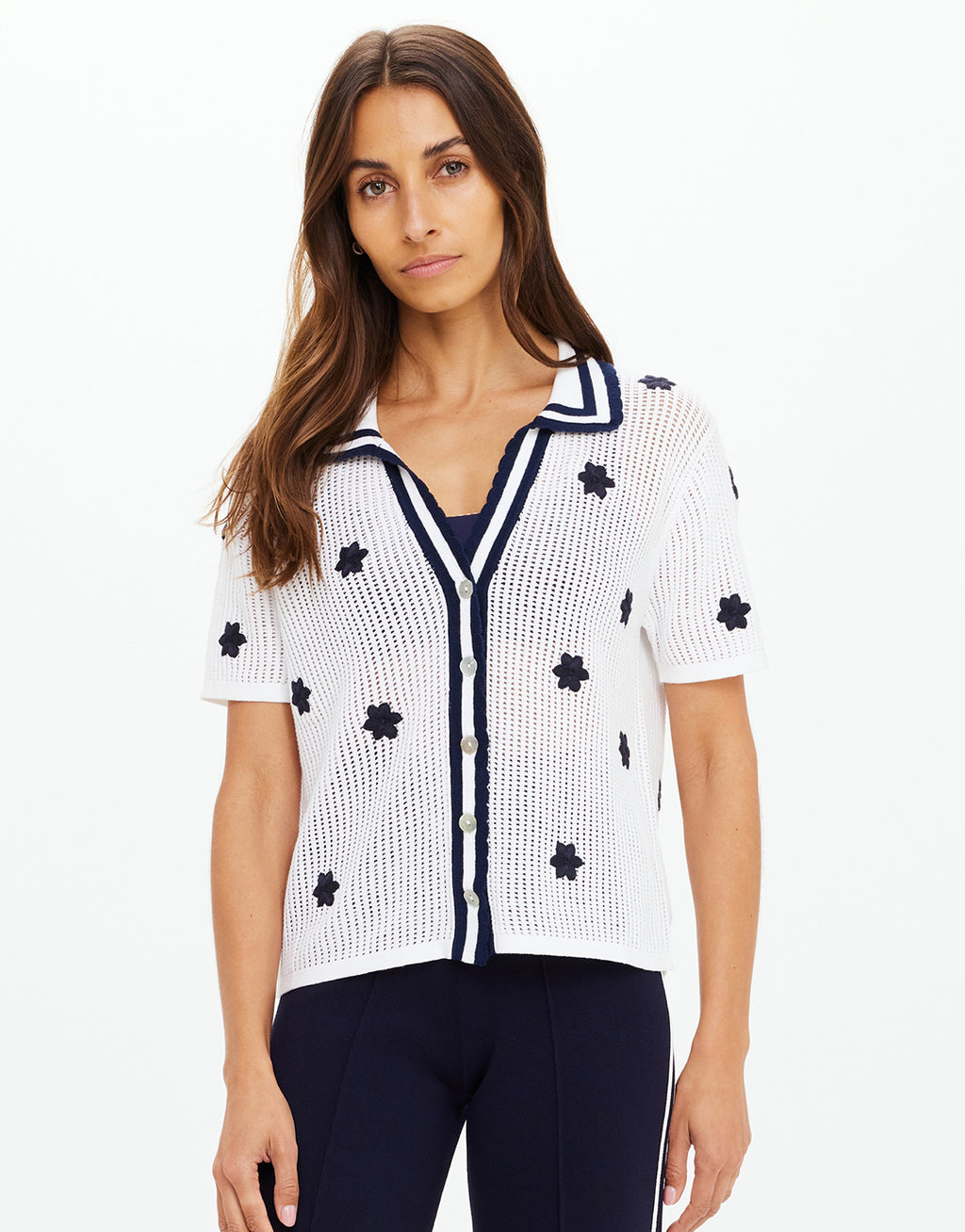 Piazza Koa Knit Shirt - White by The Upside