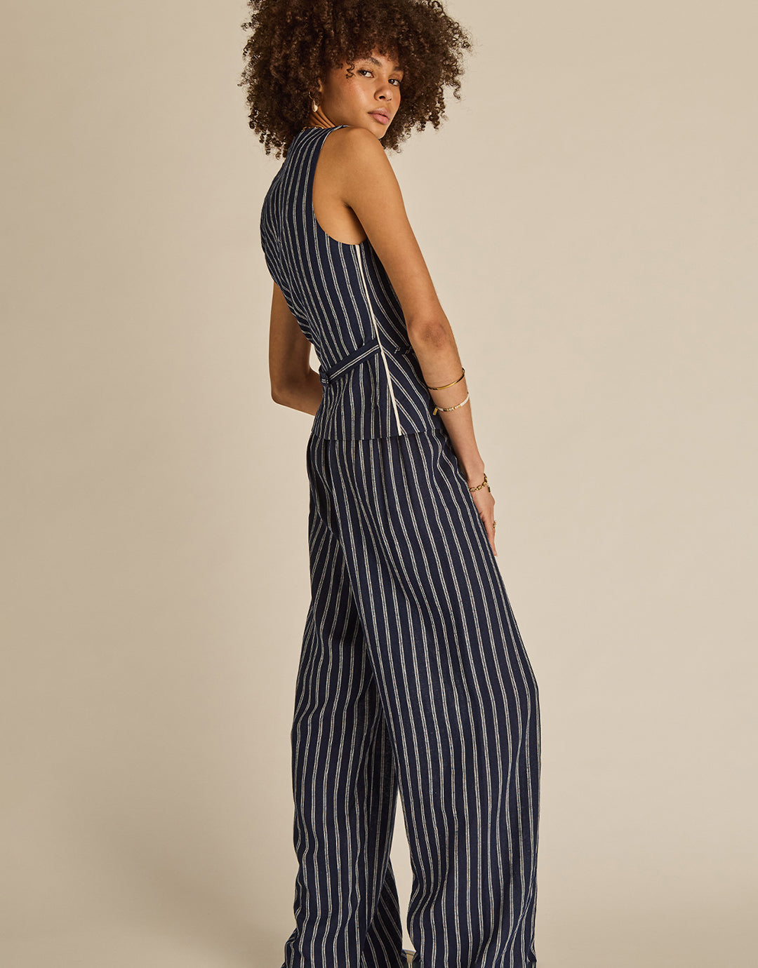 Belize Charli Drawstring Pant - Stripe by The Upside - view 6