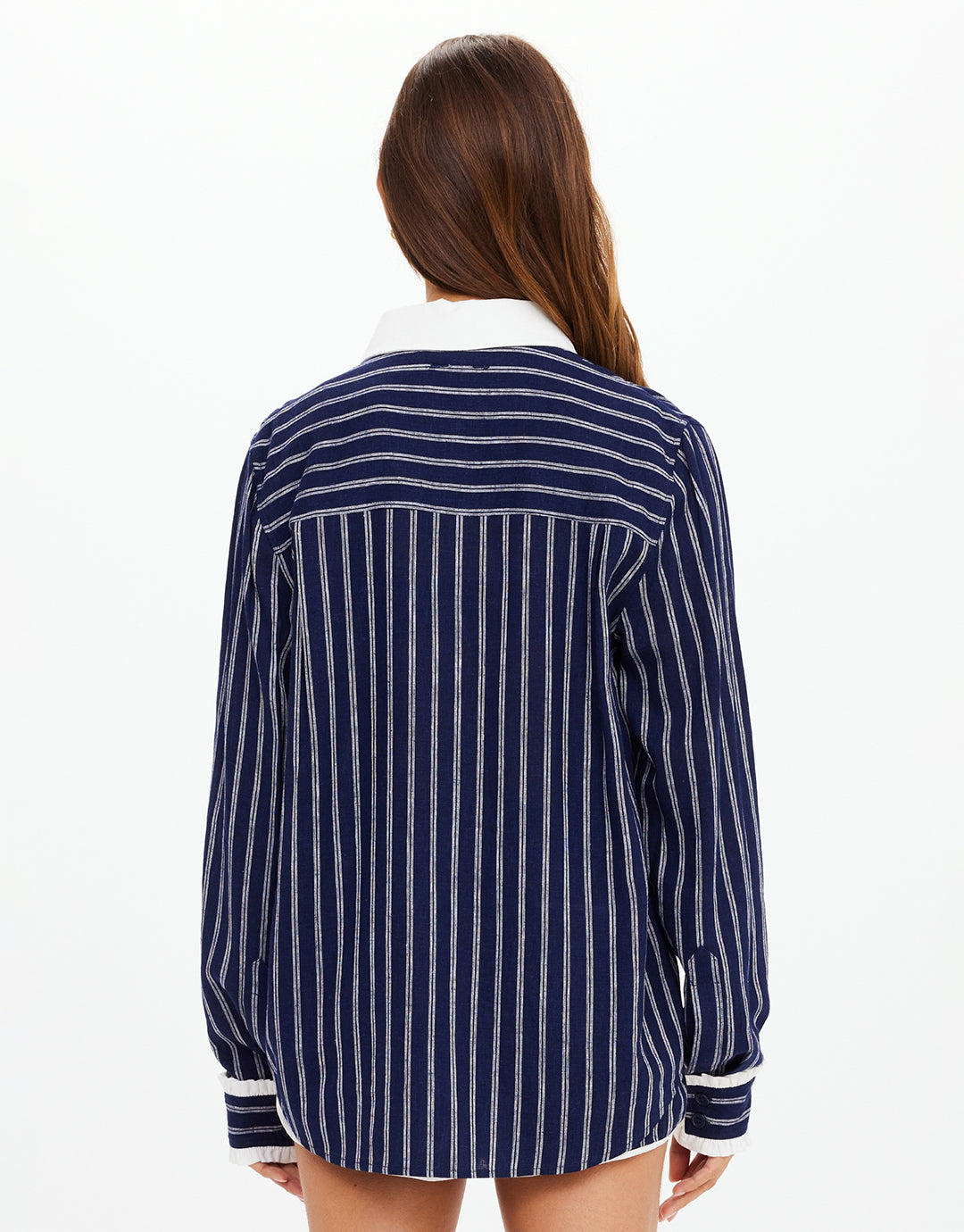 Belize Bobbi Collared Shirt - Stripe by The Upside - view 5