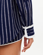 Belize Bobbi Collared Shirt - Stripe by The Upside - view 6