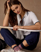 Archie Collared Knit Polo - White by The Upside - view 6