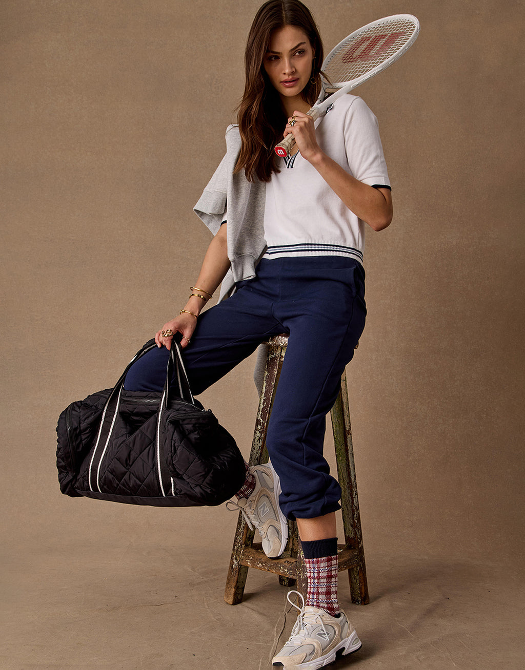 Archie Collared Knit Polo - White by The Upside - view 7