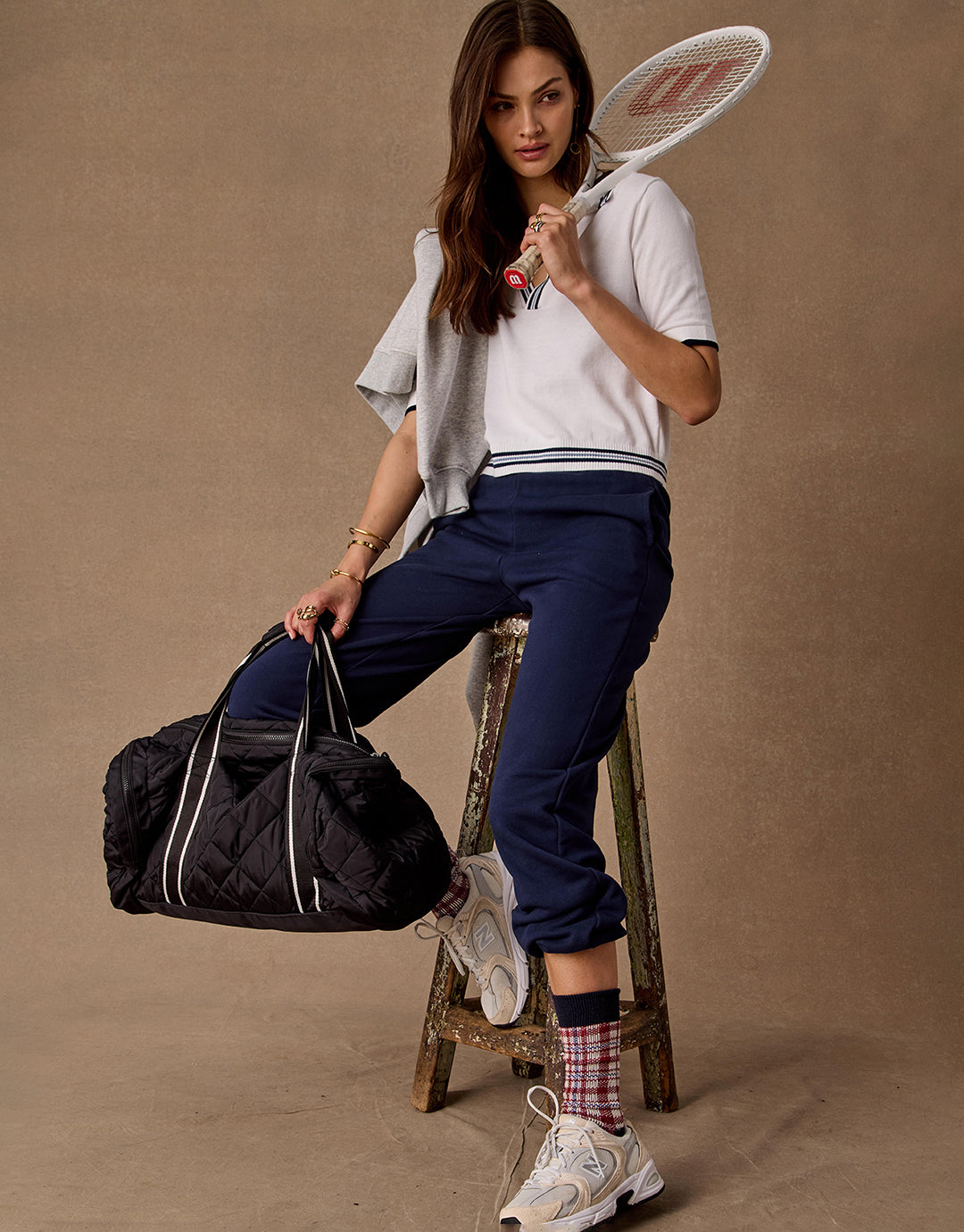 Archie Collared Knit Polo - White by The Upside - view 7