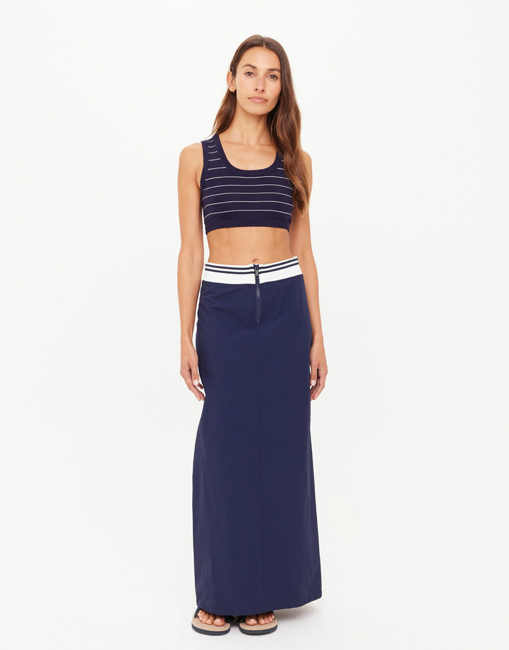Astra Solange Knit Crop Top - Stripe