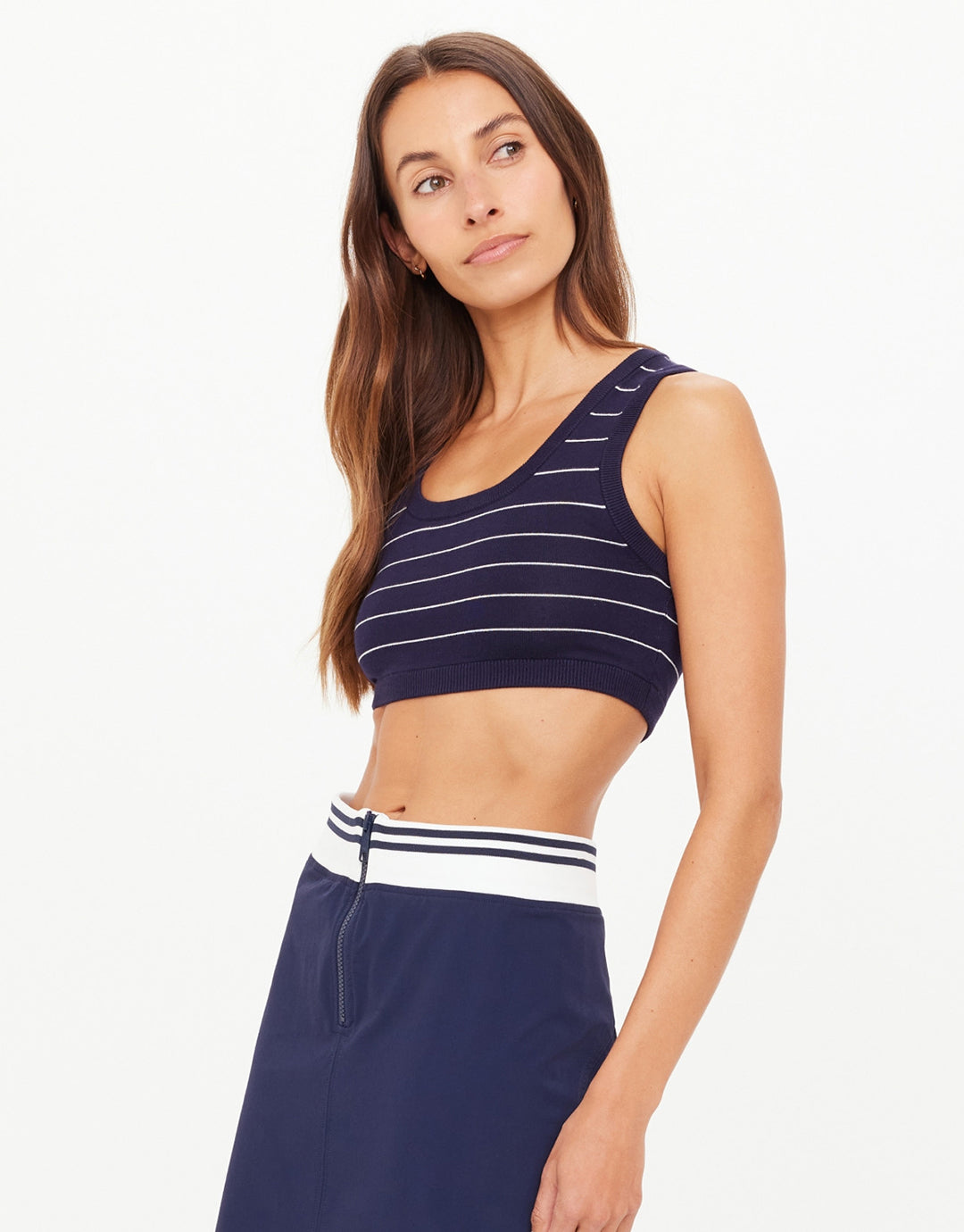 Astra Solange Knit Crop Top - Stripe