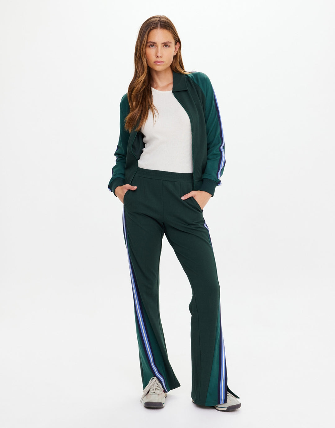 Maneki Petra Flare Pants - Racing Green