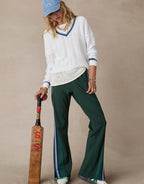 Maneki Petra Flare Pants - Racing Green by The Upside