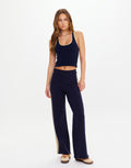 Cosmo Freya Knit Pants - Navy by The Upside