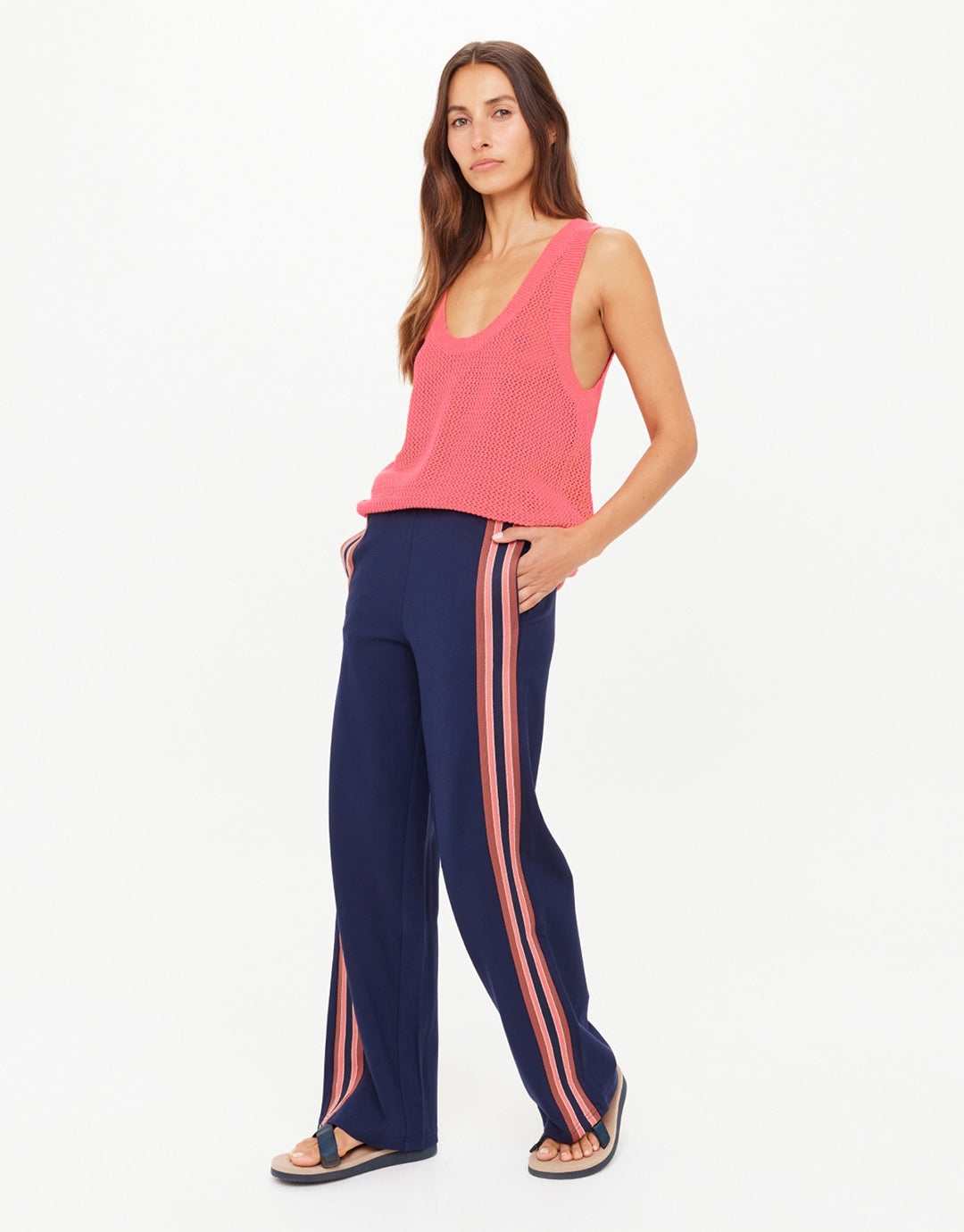 Ananda Wide Leg Cody Pants - Navy