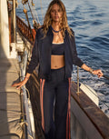 Ananda Wide Leg Cody Pants - Navy by The Upside