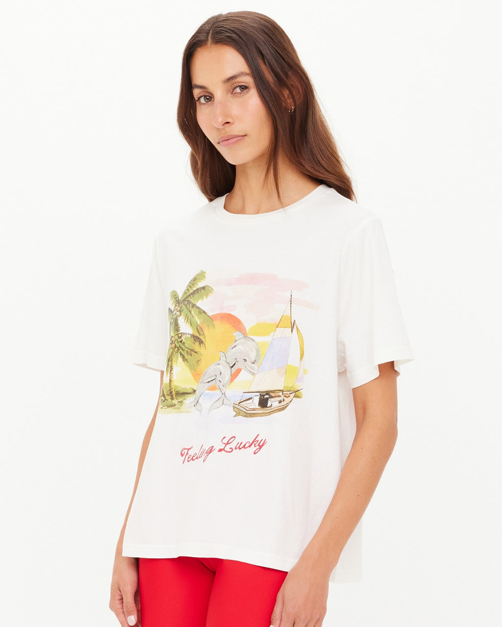 Feeling Lucky Jodhi T-Shirt - Creme by The Upside - view 4