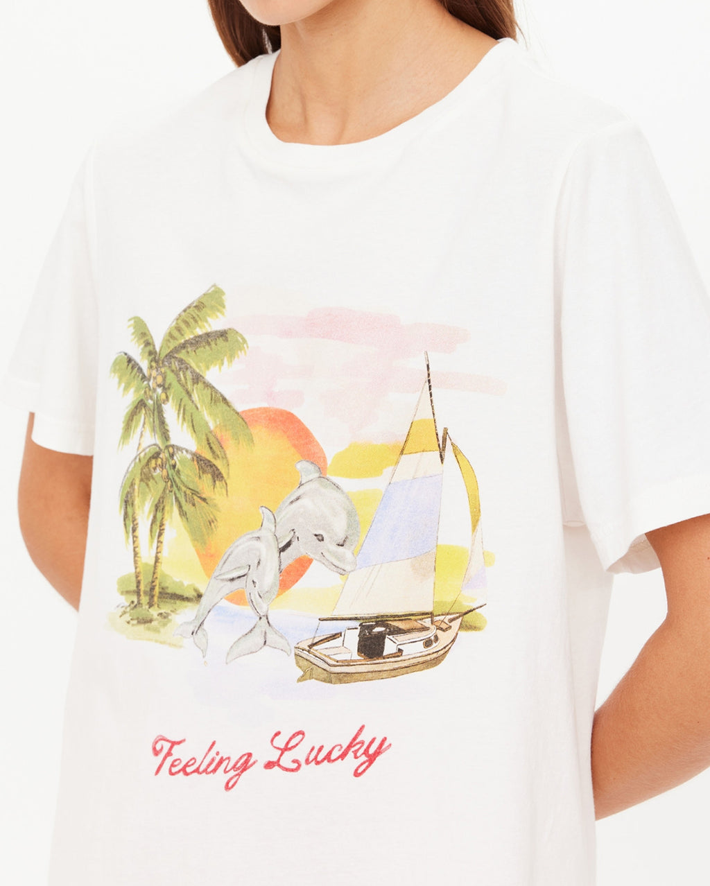 Feeling Lucky Jodhi T-Shirt - Creme by The Upside - view 6
