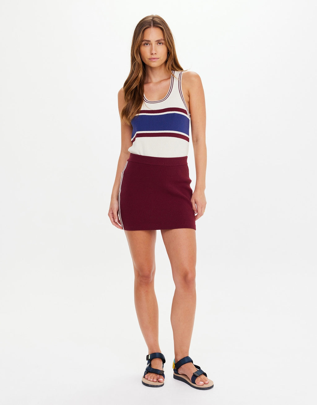 Adesa Zelma Knit Mini Skirt - Merlot