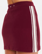 Adesa Zelma Knit Mini Skirt - Merlot by The Upside - view 6