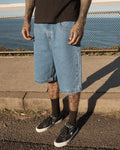 Lil C 22" Baggy Denim Shorts - Worn Blue by Afends