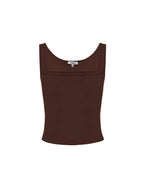Luna Top - Chocolate by Miaou - view 4