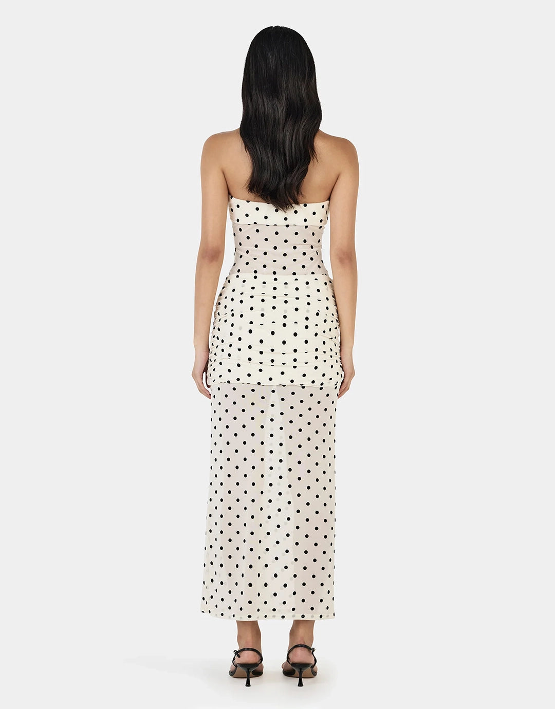 Vanessa Maxi Dress - Cream Polka