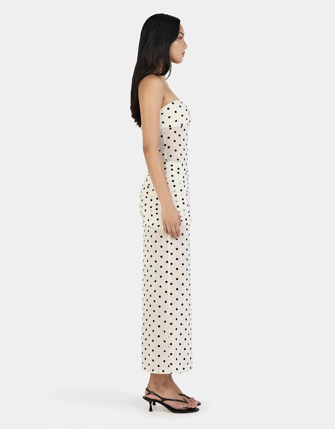 Vanessa Maxi Dress - Cream Polka