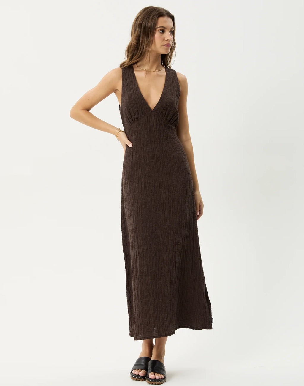 Focus Seersucker Maxi Dress