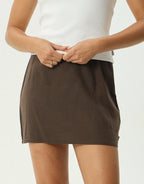Lilo Mini Skirt - Coffee by Afends - view 3