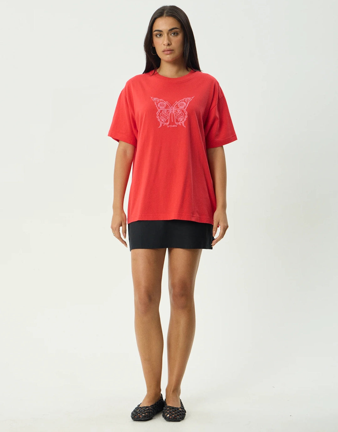 Fly Away Oversized T-Shirt - Tomato