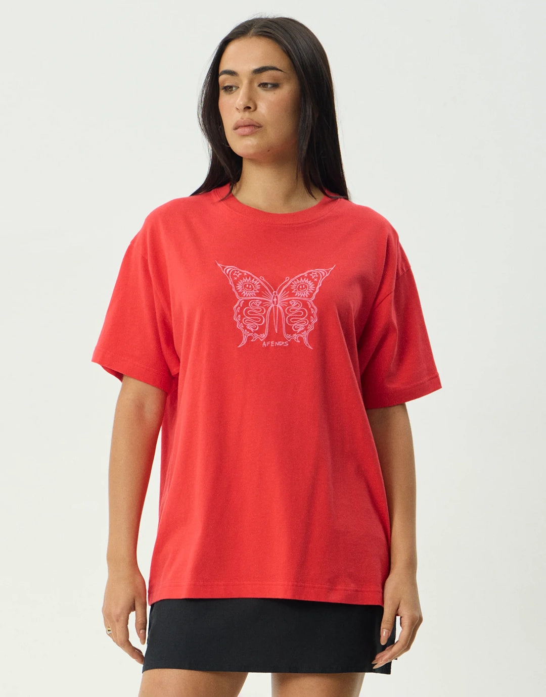 Fly Away Oversized T-Shirt - Tomato