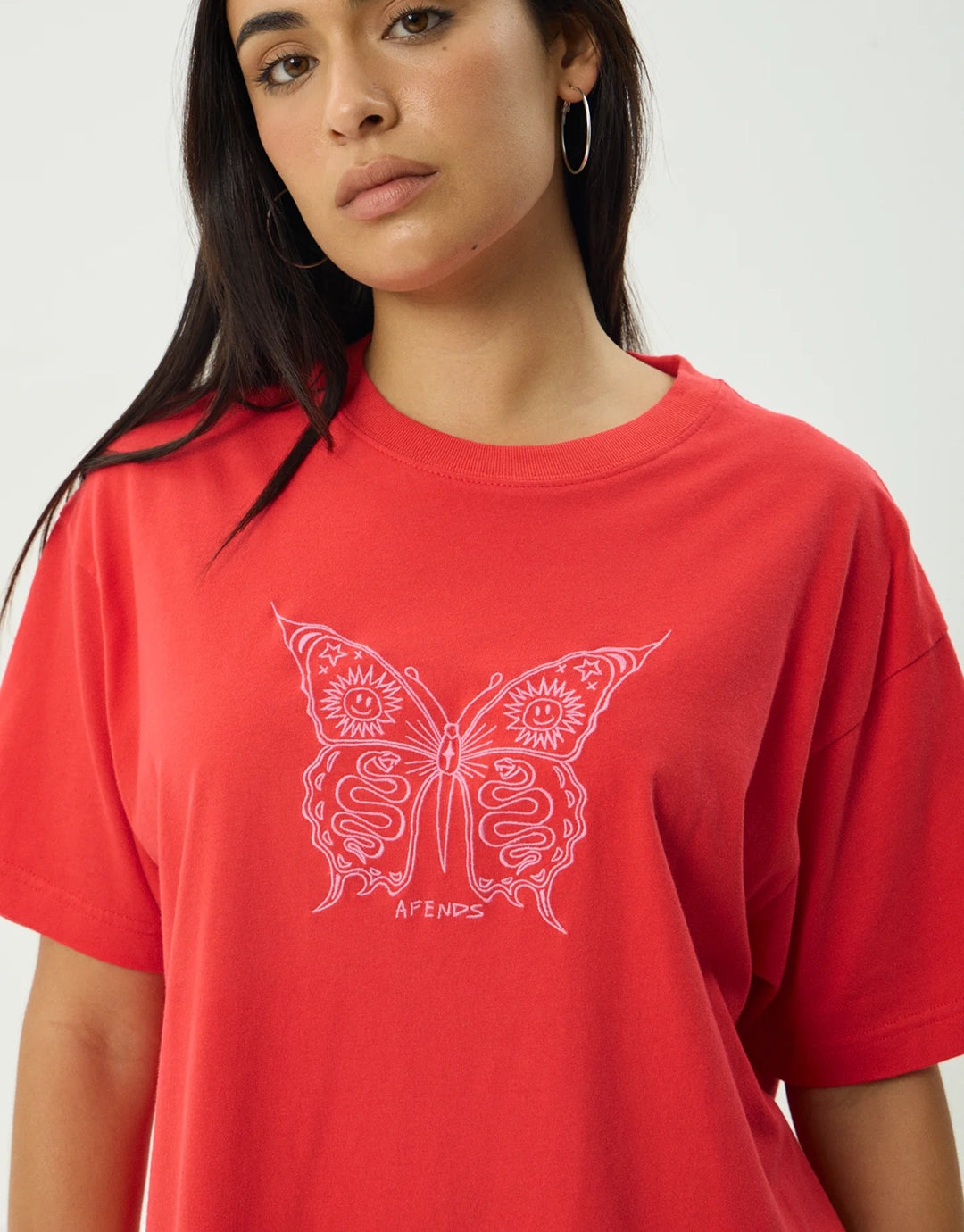 Fly Away Oversized T-Shirt - Tomato