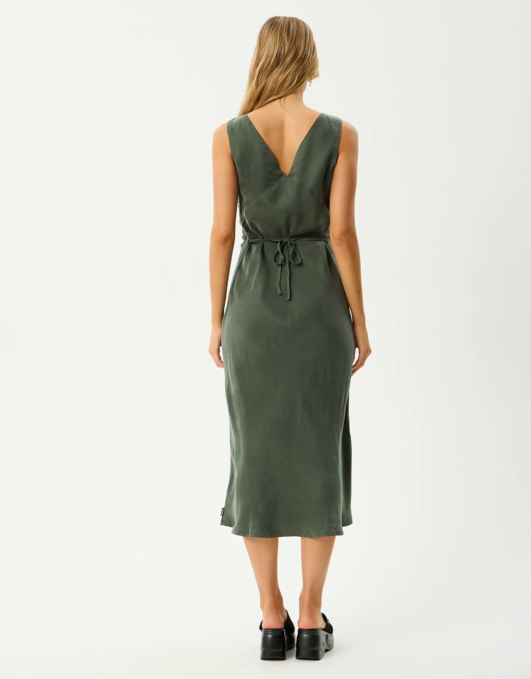 Gia Cupro Maxi Dress - Deep Green
