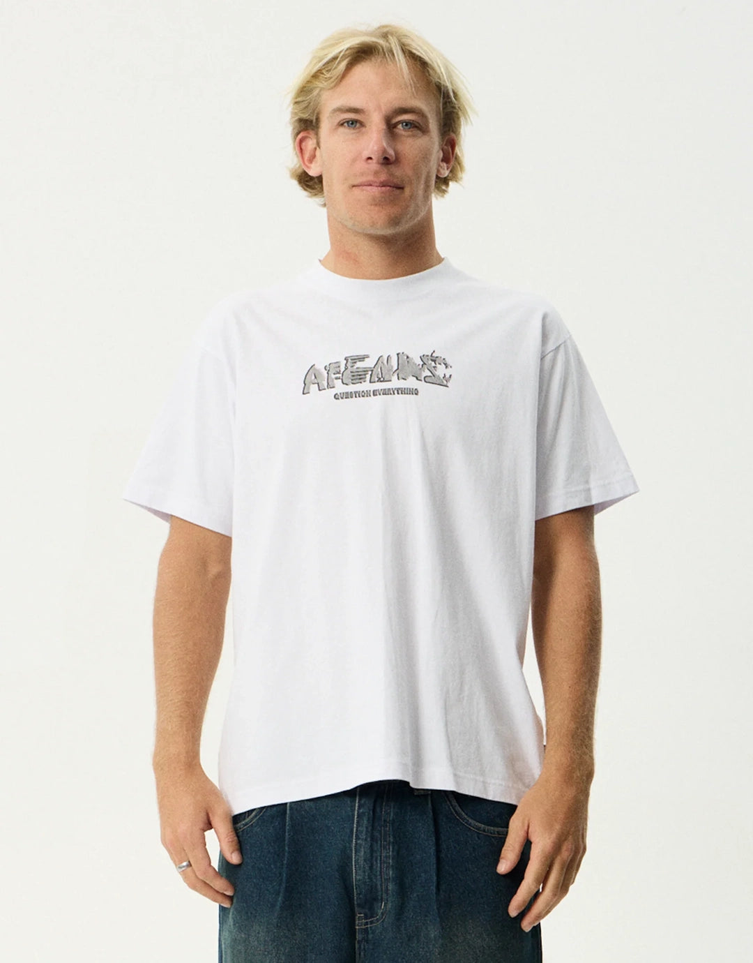 Liquid Metal Heavyweight Boxy T-Shirt - White