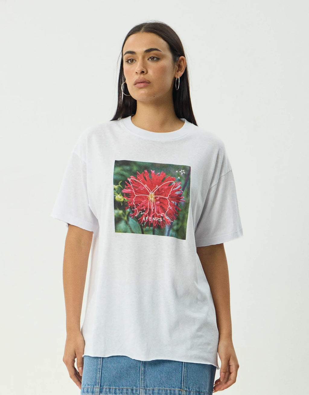 Open Up Oversized T-Shirt - White / Black