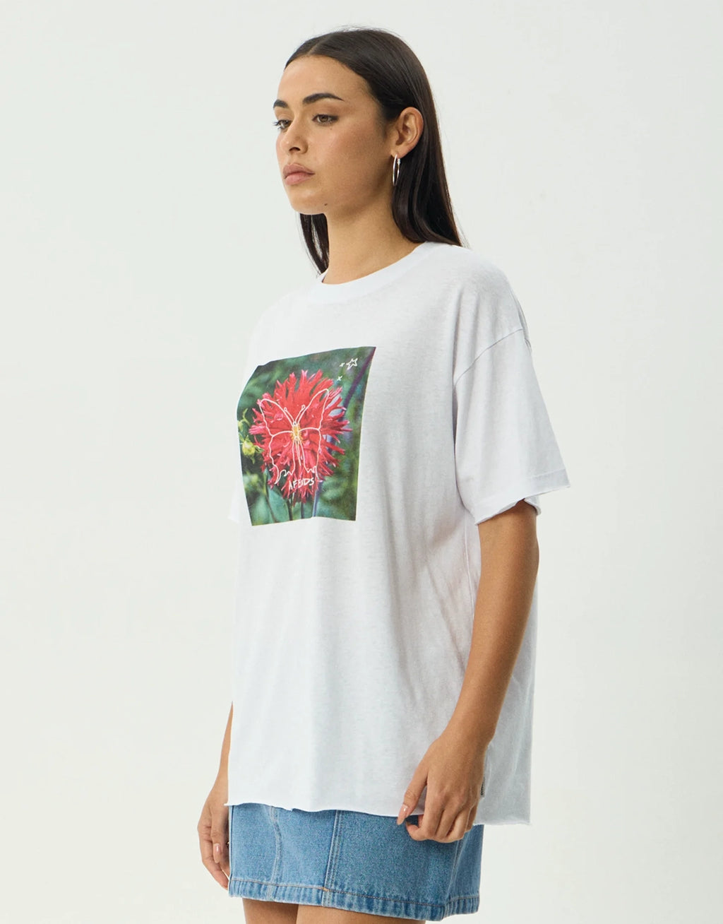 Open Up Oversized T-Shirt - White / Black