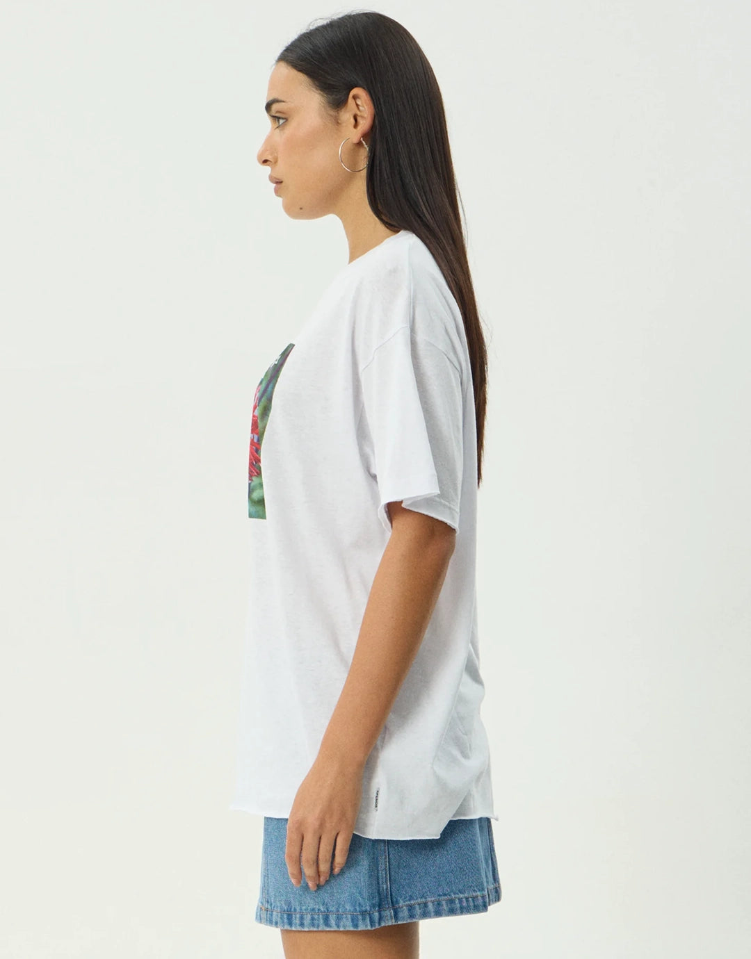 Open Up Oversized T-Shirt - White / Black