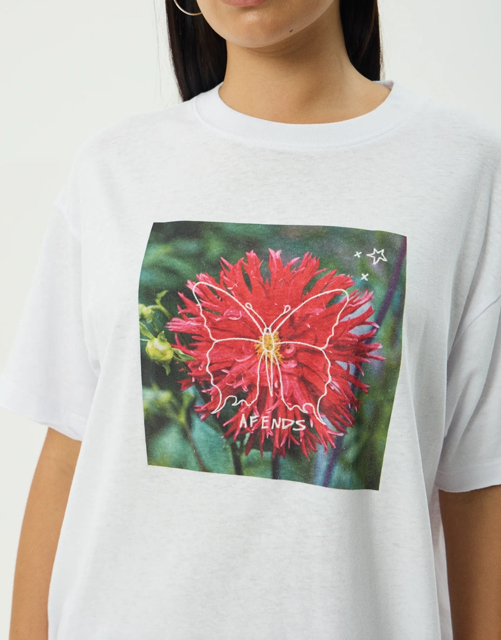 Open Up Oversized T-Shirt - White / Black