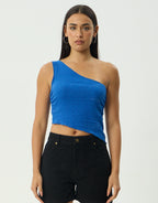 Marina Seersucker One Shoulder Top - Marina by Afends - view 8