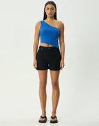 Marina Seersucker One Shoulder Top - Marina by Afends - view 4