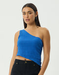Marina Seersucker One Shoulder Top - Marina by Afends