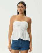 Kindred Strapless Top - White by Afends - view 5