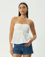 Kindred Strapless Top - White by Afends - view 6