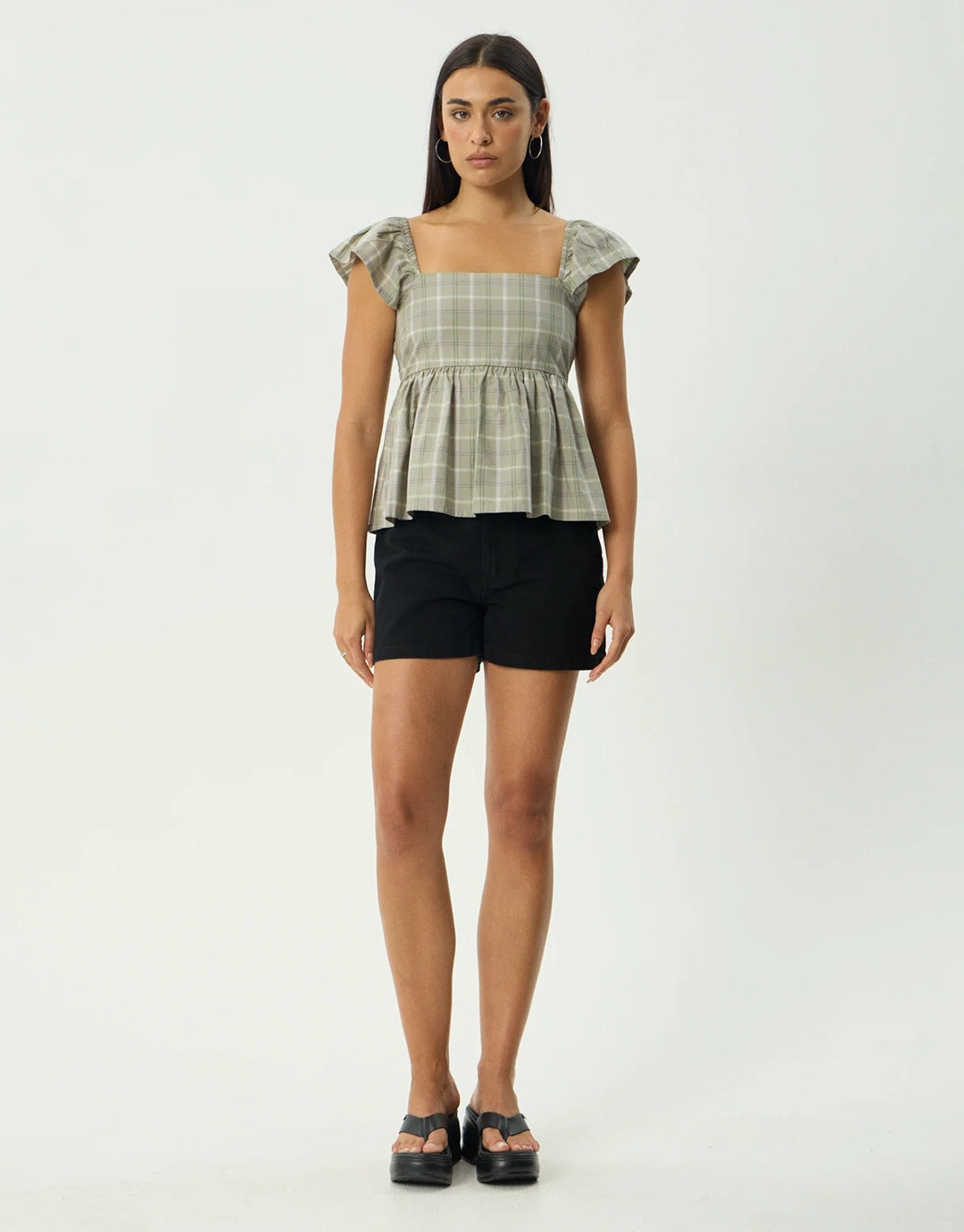 Scout Check Top - Olive Check