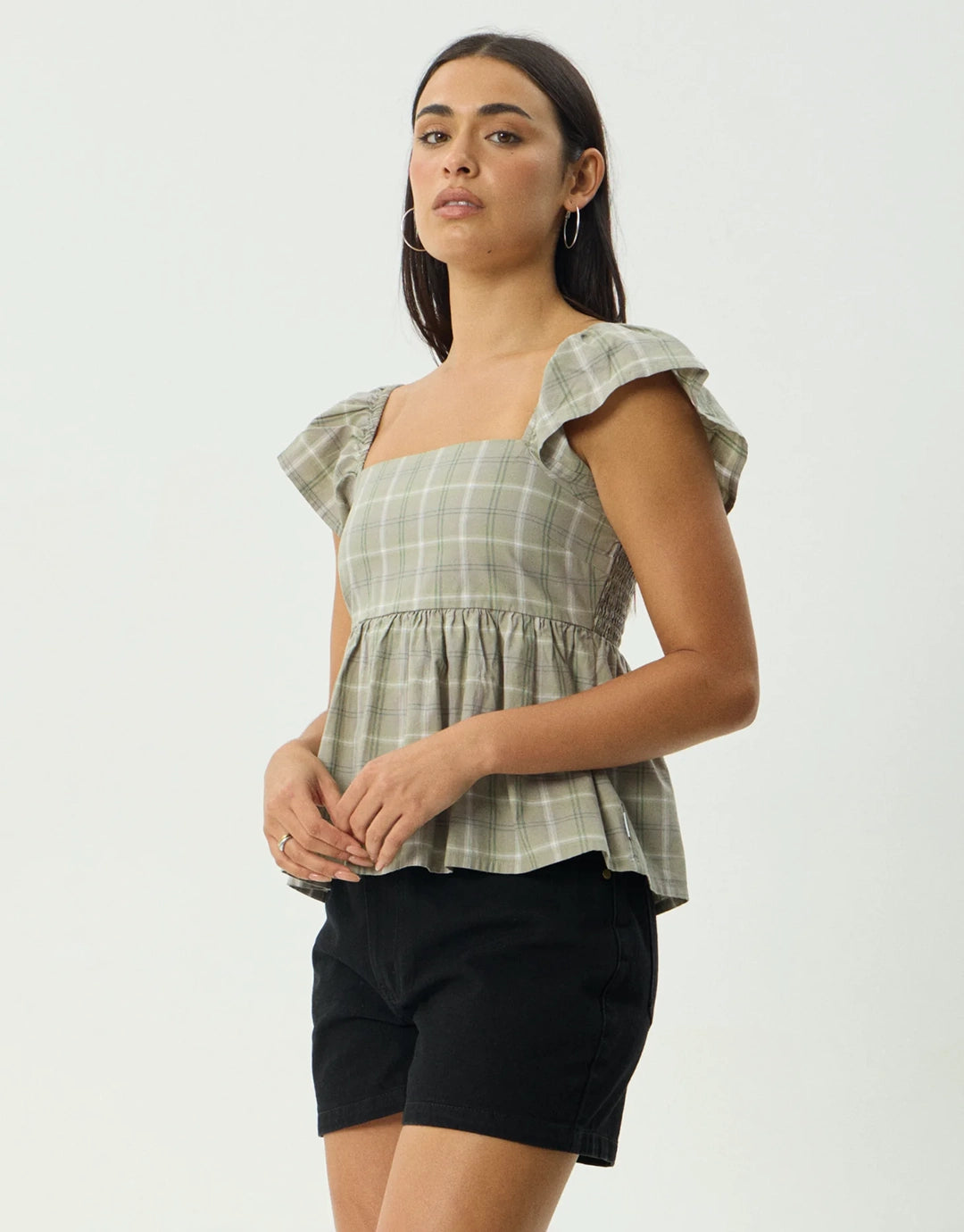 Scout Check Top - Olive Check