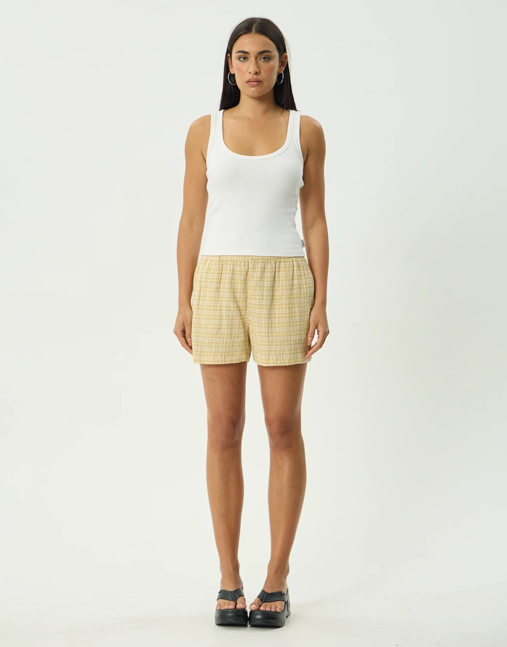 Sunday Seersucker Short - Lemon Check